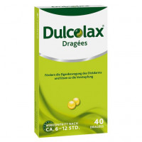 Таблетки от запоров с бисакодилом DULCOLAX Dragees magensaftresistente Tabletten 40 шт A. Nattermann